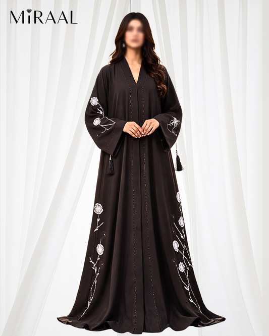 Front-Open Buttoned Abaya for Women